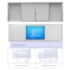 Tableau Blanc 4 Volets avec Cadres Digital
