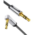 Câble Audio Jack plat Coudé 3.5mm 1.5M Male vers Male