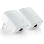 AV600  Nano Powerline Ethernet Adapter Starter Kit, Ultra Compact Size, 500Mbps Powerline Data Rate, 1 Fast Ethernet port, HomePlug AV, Green Powerline, Plug and Play, Twin Pack