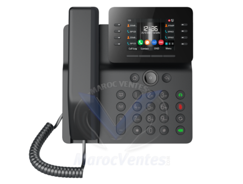 Téléphone IP Fanvil 12 comptes SIP avec écran couleur et Bluetooth intégré V64