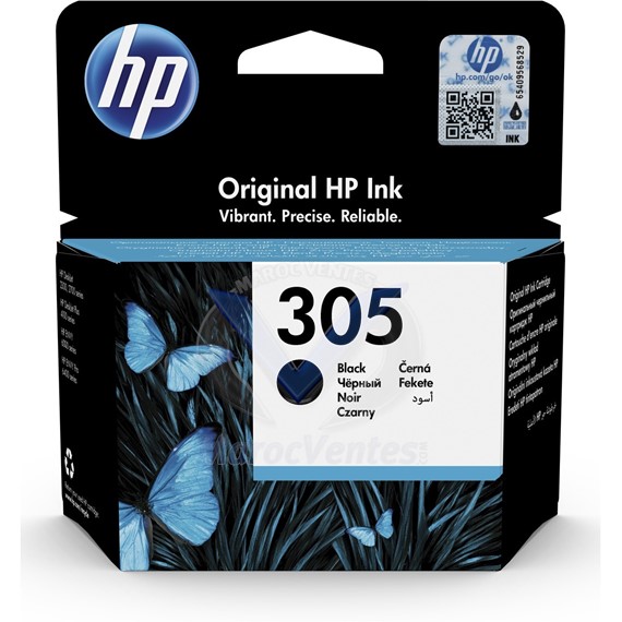 HP 305 Black Original Ink Cartridge pour Deskjet 27xx Séries Deskjet Plus 41xx séries 3YM61AE