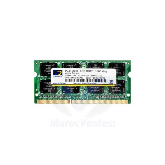 DDR3 4 GO 1600MHZ TWINMOS SO-DIMM DDR305