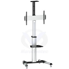 Meuble Support TV Robuste avec Roulettes Haut de Gamme
