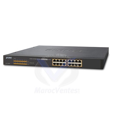 Switch 16-Port Poe + 10/100/1000Mbps 802.3at 220watts