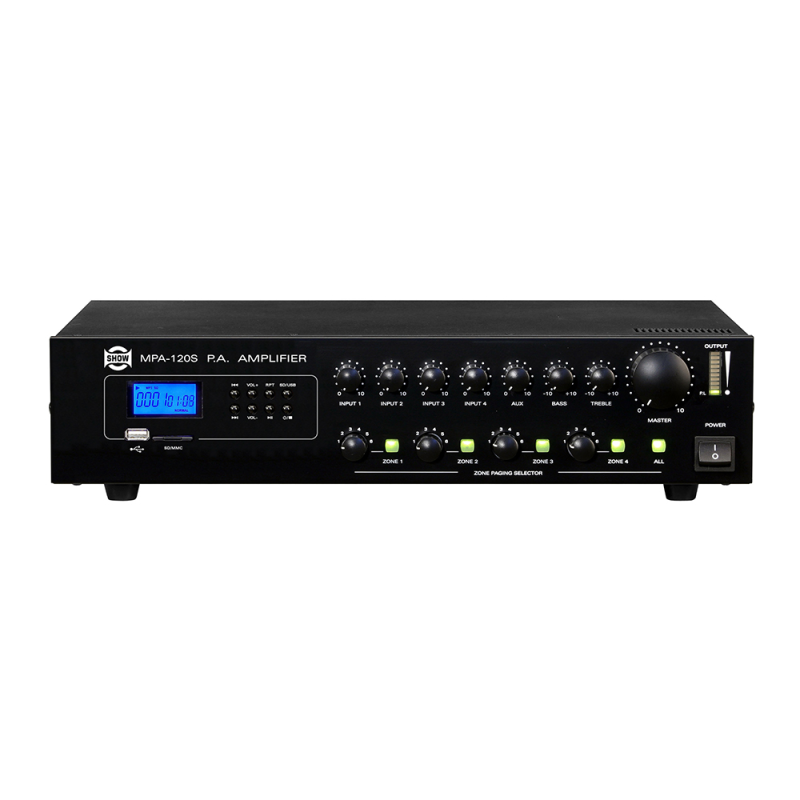 Amplificateur Show MPA-120S 4 Zones USB SD 170W