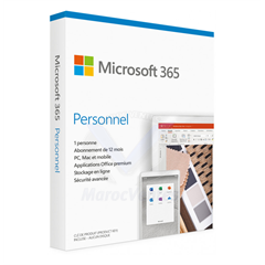 Microsoft 365 Personal Français - 1 an / 1 PC QQ2-01735