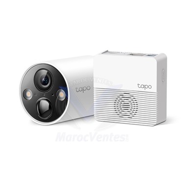 Caméra de Sécurité Intelligente sans Fil Tapo C420S1 2K QHD Batterie + Hub de Connexion