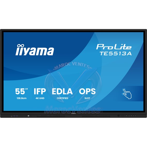 Ecran INTERACTIF TACTILE 55 POUCES 4K UHD Certifié Google EDLA TE5513A-B1AG