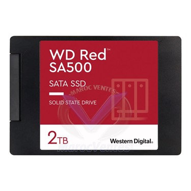 Disque Dur Interne SSD Red SA500 2 TB SSD 2.5" SATA 3D NAND R/W 560Mo/s 540Mo/s