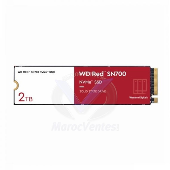 Disque Dur Interne Red SN700 SSD 2TB M.2 NVMe R/W 3430MB/s 3000MB/ WDS200T1R0C