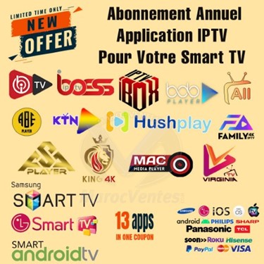 Application IBO Player pour votre Smart TV Abonnement  1 Ans compatible avec tous les IPTV