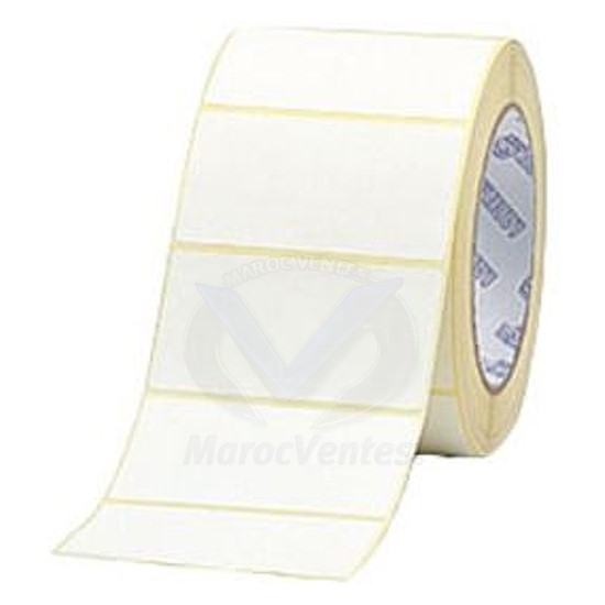 Étiquettes blanches papier velin 38*25 adhésif permanent PRIX AU  MILLE (soit 12 rlx de 2000 étiquettes) VE38*25R1M40