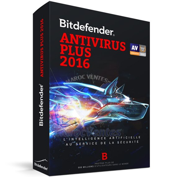 Bitdefender Antivirus Plus 2016 - 1 an 3 PC B-QBDAVP6X1P003