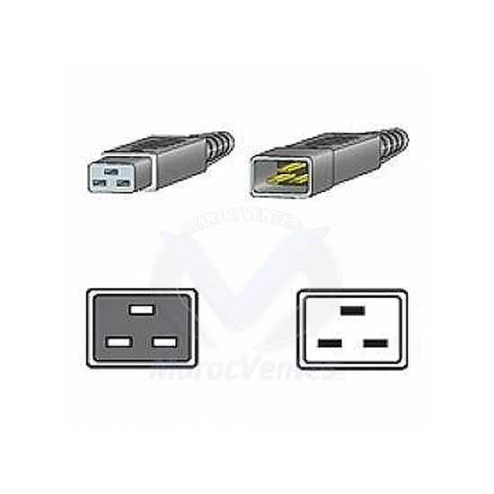 Cabinet Jumper Power Cord, 250 VAC 16A, C20-C19 Connectors CAB-C19-CBN