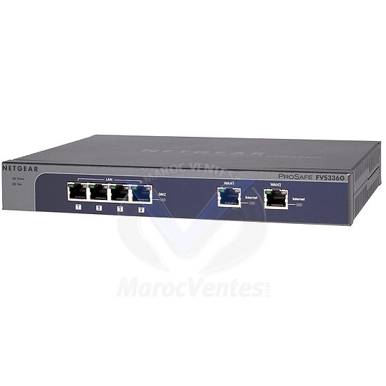 Routeur ProSafe Firewall VPN IPSec (25) & SSL (10) - 2 Ports WAN Gigabit - 4 Ports Gigabit FVS336G