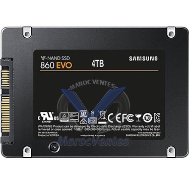Disque Dur Interne SSD 860 EVO 4TO - 2.5"