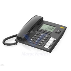 Téléphone filaire Fixe ecran LCD avec ID d'appelant noir