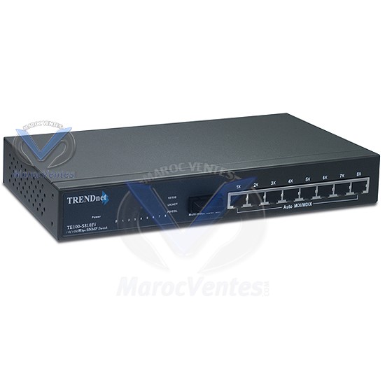 Switch 8 Ports 10/100 Mbits SNMP Niv2 + 1 Port F.O TE100-S810Fi