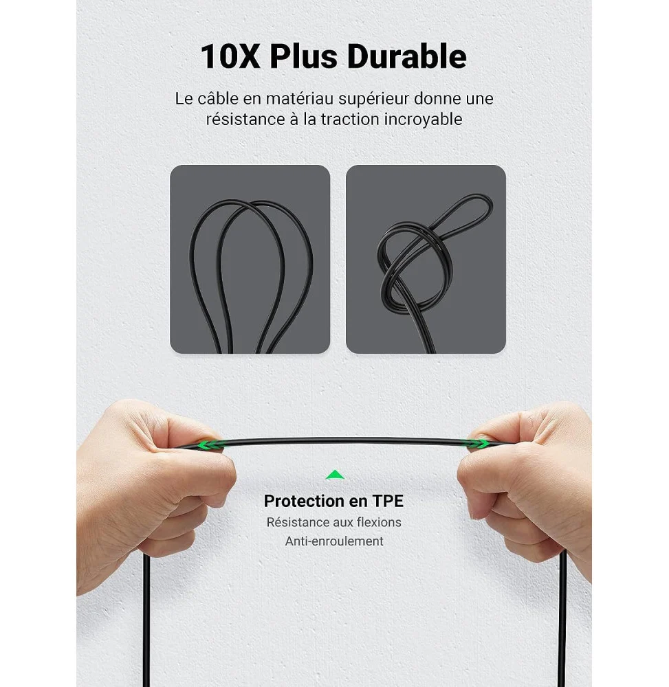Ugreen CABLE IMPRIMANTE USB-C TO BM NOIR 2M 50446
