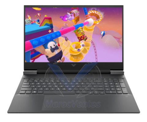 HP Victus Gaming 16-r1000nk Intel® Core™ i5‑14450HX (jusqu’à 4.7 GHz, 10 cœurs / 16 threads, 20 Mo cache L3), 16 Go DDR5-5600 MT/s (2 x 8 Go), NVIDIA® GeForce RTX™ 3050 (6 Go de mémoire GDDR6 dédiée), 512GB SSD PCIe® Gen4 NVMe™ M.2, Ecran 16,1 pouces) (