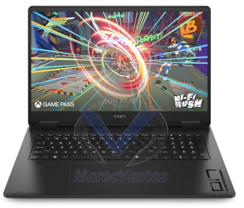 OMEN Gaming Laptop 17-db1038nf AMD Ryzen™ AI AI 9 365 (jusqu’à 5,0 GHz de fréquence Boost maximale, 24 Mo de mémoire cache L3, 10 cœurs, 20 threads), 32 Go DDR5-5600 MT/s (2 x 16 Go), 1To SSD PCIe® NVMe™ M.2, 17,3 pouces (1920 x 1080), 48-144 Hz, 7 ms de