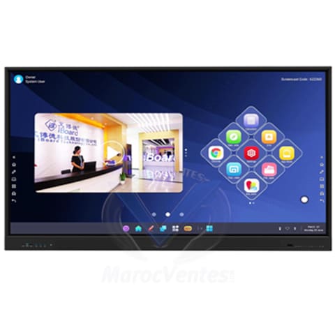 Écran interactif 98 pouces sous Android 14 avec caméra et module OPS TA-98